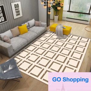 Top Light Luxury Home Mat Mat de porte de porte de porte Simple Big Brand Living Room Carpet Home Door Tacle-Resistant Absorbants Halway Mats