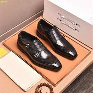 Zapatos De vestir De negocios De estilo británico De lujo para Hombre, Zapatos De boda formales puntiagudos negros De cuero PU, mocasines para Hombre