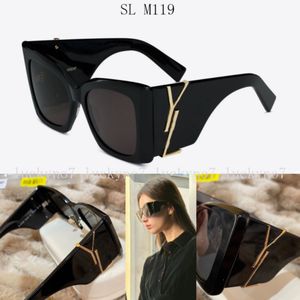 Top Luxury Designer SL M119 / F Blaze Sunglasses Classic Men's Women Goggles Brand Même mode noir