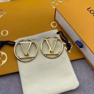 Boucles d'oreilles de luxe en forme de grand cerceau doré, cadeau d'anniversaire pour fille, vente en gros