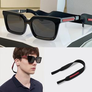 Top luxe avec bande lunettes de soleil homme Symbole polaroid lentille designer femmes hommes Goggle senior lunettes SPR09A femmes carré épais lunettes cadre Vintage lunettes