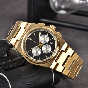 Top Mens Watch Designer Luxe Mouvement à quartz Montres de haute qualité Or rose Taille 42MM Bracelet en acier inoxydable Saphir Orologio Montres-bracelets