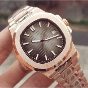 Top Nautilus Luxury Mens Watch Designer kijkt van hoogwaardige mode keramische bezel 2813 Automatische beweging Nieuwe mechanische SS voor heren polshorloges AAA Gold Clock