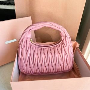 Sac de maquillage rose pour femmes sac à cartellerie Fashion Pochette Underarm Hobo Luxury Cuir authentique avec bandoulière Claking Mens Mens Bags Crossbody Sacs Hands