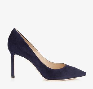 Top pop sale Zapatos de vestir para mujer Bombas sexy Banquete de boda ROMY Cuero de oveja Resbalón puntiagudo en diseñador de París de lujo Señora tacones altos con caja