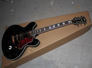 Guitare électrique noire BBKing 6 positives de qualité supérieure avec matériel doré en stock4650194