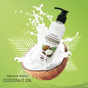 Cuerpo de calidad superior Cuidado de la piel Aceite de coco fraccionado Bodys Aceites de masaje Pieles Herramienta reafirmante y tensora Cuidados del cabello 100% puro natural 220ml Elitzia ETMS015