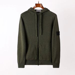 Pulls Topstoney de créateurs de marque de qualité supérieure Pull cardigan tissé exquis badge brodé classique mais pull à fermeture éclair