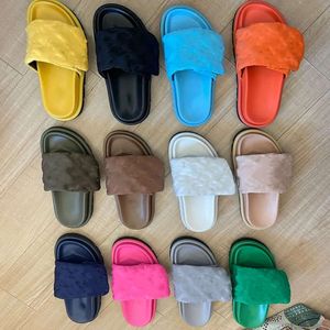 Zapatos informales de alta calidad Piscina Toboganes Mujeres Slides Flat Comfort Mulas Sliders Classic Sandalias de playa con correa delantera Eu35-44 02