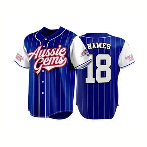 Diseño de alta calidad Camisa de uniforme de béisbol sublimada impresión personalizada unisex Vintage Baseball Sportswear 240305