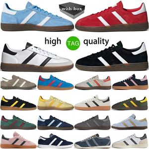 Top Quality Designer Handball Spezial Casual Chaussures Hommes Femmes Casual Chaussures Snekers Navy Scarlet Aluminium Core Noir Scarlet Gum Clear Pink Arctic Night Light Black Ye