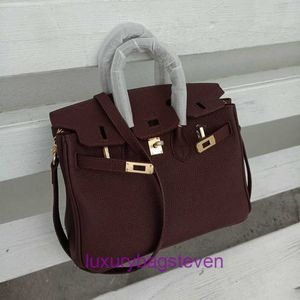 Hremms de alta calidad Birkks Diseñador Mujer bolso Bolsos de cuero genuino bolso de cuero con hebilla dorada Togo de hombro ancho con logotipo real