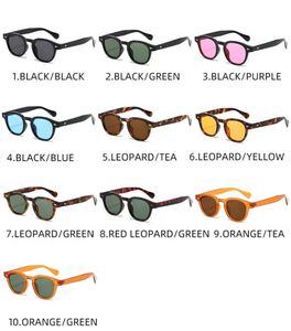 Lunettes de soleil de style Johnny Depp Lemtosh de qualité Femmes Vintage Round Tint Ocean Lens Design Transparent Cadre Sun Glasses OCULOS DE SOL A4Z2