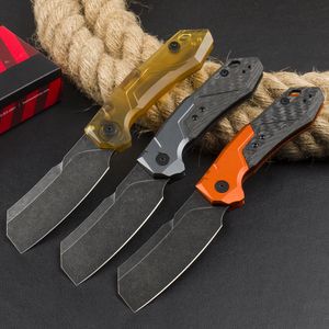 Top Quality KS7850 Launch 14 Couteau pliant tactique automatique D2 Noir / Blanc Stone Wash Tanto Blade Camping en plein air Randonnée EDC Couteaux de poche avec boîte de vente au détail