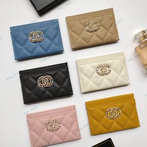 Porte-cartes de luxe de qualité supérieure Porte-monnaie C Portefeuilles avec boîte d'origine Caviar souple en cuir véritable Porte-monnaie pour femmes Porte-monnaie Porte-carte Code de sécurité