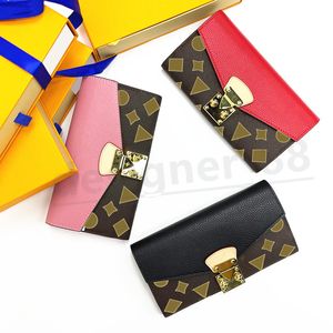 Carteras de diseñador Luxurys de calidad SUPERIOR Monedero de cuero genuino Diseñador de moda MON0GRAM Titulares de tarjetas de monedas para mujeres en relieve Ranura interior de bolsillo para llaves de piel de cordero