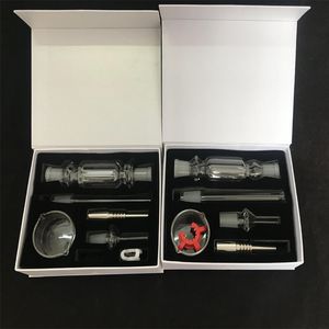 Conjunto para fumar Nectar Collector con clavo de cuarzo sin cúpula 14 mm 18 mm plataformas petrolíferas happywater tubo de vidrio tubos de agua en stock sin DHL