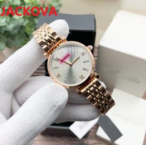 Top qualité beau modèle petite montre fine 32mm mode dame entièrement en acier inoxydable causal femmes diamants montres-bracelets de luxe femme horloge