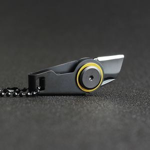 Gadgets para exteriores de alta calidad Mini cuchillo de utilidad con cremallera para supervivencia al aire libre EDC Gadget llavero colgante cuchillo de bolsillo