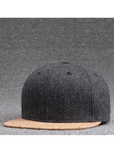 Top quality winter flat brim hip hop hats youth skateboard caps wool cork wool baseball cap men felt hat 231122