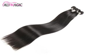 Top s Paquetes de cabello humano de 40 pulgadas cutícula alineada cabello virgen Natural negro 30 32 34 36 38 brasileño indio Remy Wholesa7055421