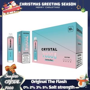 TOP1 CRISTAL CRISTAL 7K OEM ODM Shopping Electronic Best Factory 1300mAh TPD 16ML Huile Fruits Flavors Low