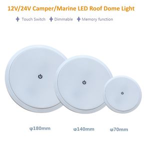 Topoch 4-Pack 12V RV Plafonner de surface de surface Montant ultra mince Dome Cabin Puck Downlight 7/14 / 18cm 24v Panneau LED pour camping-car