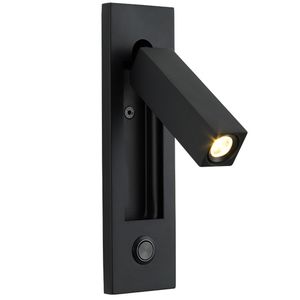 Topoch la pared de la cabecera Sconce Lámparas semi-empotradas Push On / Off Switch Vertical / Horizontal Mount Foucsed Iluminación para el vestíbulo del dormitorio Corredor de iluminación direccional