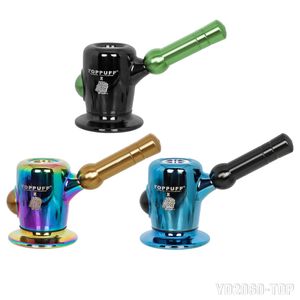 TOPPUFF Travel Essentials Pipe en verre galvanisé Pipes à eau Tabac Narguilé Bouteille de chicha Tige en métal Poignée de narguilé Cuillère Pipe Fumer Pipe aux herbes colorées