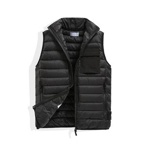 Hommes Gilets pour hommes et femmes Pas de chapeau Veste sans manches Coton-rembourré Automne Hiver Manteaux décontractés Homme Gilet bodywarmer Marque de mode européenne américaine