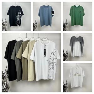 Topstoney Camisetas Hombre Camisetas de verano Diseñador de moda Top Carta de lujo Camisa bordada Ropa para hombre Manga corta Mujer Camisetas Camiseta DHL 727