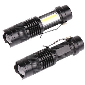 Torches 4000LM MINI lampe de poche batterie intégrée USB charge lampe de poche LED COB Zoomable étanche lampe torche tactique ampoules lanterne