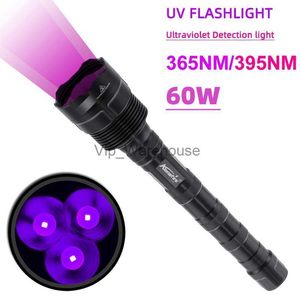 Torches 45W haute puissance ménage longue poignée plus longue 365nm violet lampe de poche d'inspection des billets de banque 2 18650 piles au lithium HKD230902