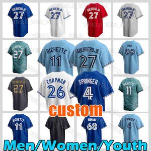 27 Vladimir Guerrero Jr. Jersey 11 Bo Bichette Béisbol 4 George Springer 26 Matt Chapman Torontos Kevin Gausman Whit Merrifield Blue Jays Kiermaier Davis Schneider