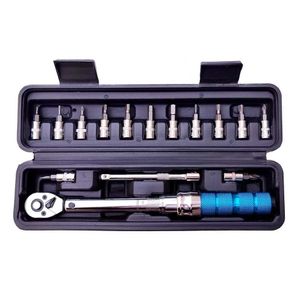 Torque Wrench Set 15Pcs 1/4" 2-24Nm Bike Allen Key Tool Socket Spanner Bicycle Repair Kit