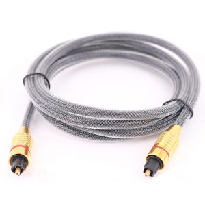 Cable de audio óptico Toslink OD6.0 Cabeza Fibra óptica Interfaz lateral digital 1M 1.5M 2M Cable de cubierta trenzada para PS4 TV BOX Barra de sonido Amplificador Subwoofer