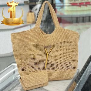 Tote Icare Women Maxi Designer Handbag Raffias Roidered Paille de haute qualité Place de grande qualité