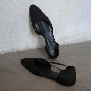 Toteme Designer Shoes Black Trade T-Line Satin de mejor calidad Sandalias de moda nuevas de encaje
