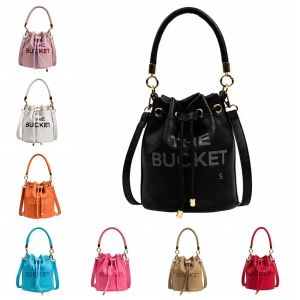 Totes Bolsa de cubo Hombro de lujo para mujer Hombres Marc Drum Bolsas con cordón Bolsos Bolsos Bolso fresco Crossbody Hobo Monedero de gran capacidad