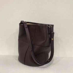 Totes bolsos de mano de cuero de gran capacidad Tote Bucket Bag Pequeño Casual Solo hombro Diagonal Carry 220830