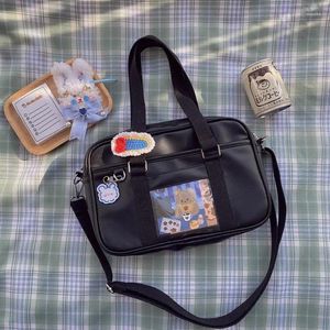 Totes JK Messenger Bag Fille Uniforme Japonais Pu Commuter College Style Portable Épaule