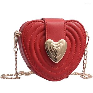 Totes Amour Coeur Forme Femmes Sac En Cuir Sac À Main PU Épaule Noir Sac Petit Bandoulière Sacs Portefeuille Pour Messenger Plage