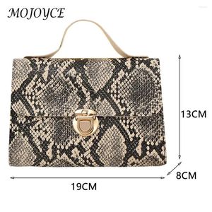 Totes Mujeres impresas serpientes Bolso de hombro PU cuero retro gran capacidad cadena serpentina de compras femeninas compras