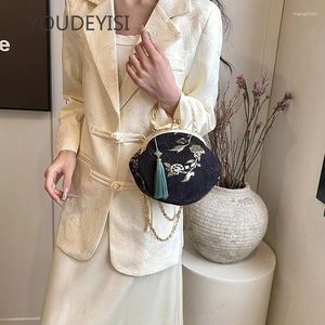 Totes yodeyisi estilo chino bolso femenino chenille franela de franela de la industria pesada bordado bordado de la cadena de cuentas