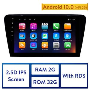 Lecteur de radio DVD de voiture à écran tactile pour 2015-2017 SKODA Octavia (UV) Prise en charge de la navigation GPS Bluetooth Android 10.1 