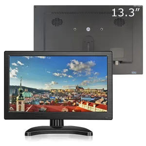 TouchView 13,3 pulgadas 1920x1080 IPS FHD Monitor de pantalla LCD con AV BNC VGA HDMI entrada USB escritorio portátil para juegos fino