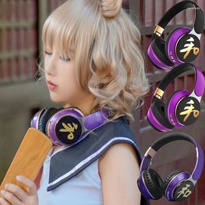 Touhou Project Futo Mononobe Anime casque sur l'oreille sans fil Bluetooth HIFI écouteurs Support pour cartes TF casques Cosplay