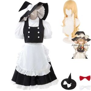 Touhou Project Kirisame Marisa Cosplay Anime jeu Costume Kirisame Magic Shop perruque femme de chambre tenue femme Sexy Kawaii Halloween Suitcosplay