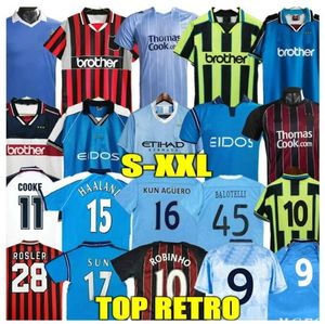 TOURE YAYA BALOTELLI Maillots de football rétro 11 12 City Classic Final 2011 2012 homme KUN AGUERO DICKOV TEVEZ HAALAND GOATER 98 99 01 maillot de football vintage KOMPANY 88 89 87