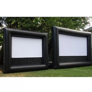 Touring 10x8m gran pantalla de cine inflable al aire libre pantallas de proyección trasera para la venta decoración de globos de aire juguetes publicidad deportiva